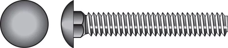 0.375 In. X 2-1/2 In. L Stainless Steel Carriage Bolt 25 Pk