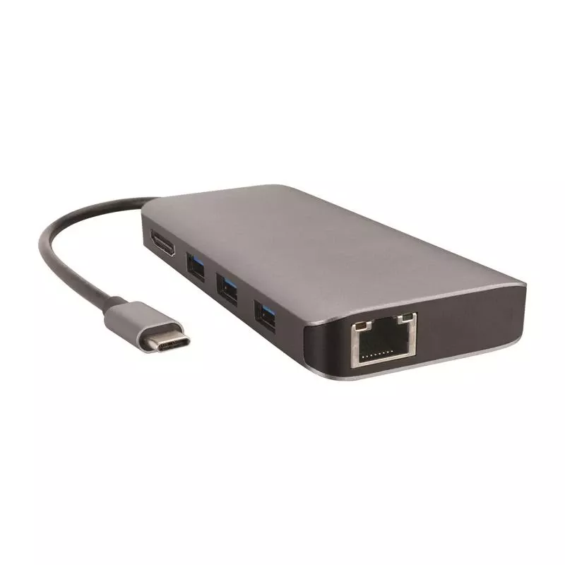 1 Ft Usb C Multiport Docking Station 6 In 1 Black