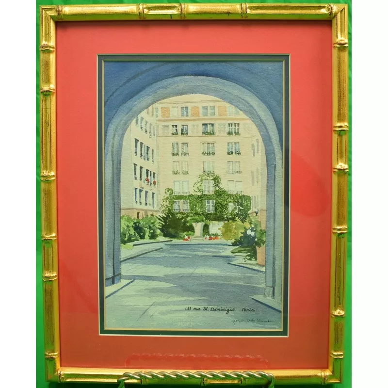“133 Rue St. Dominique Paris” Watercolour by Georgia Drake Edmondson (SOLD)
