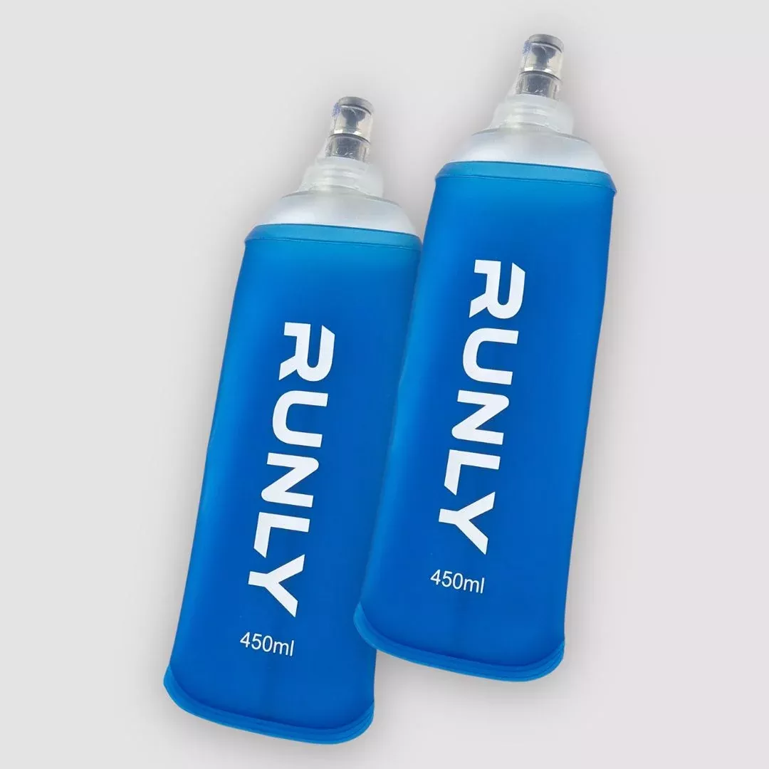 2 Pack - Soft Water Bottles (450ml)