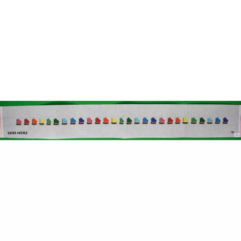 “27 Rainbow Fleet Needlepoint Belt Canvas”