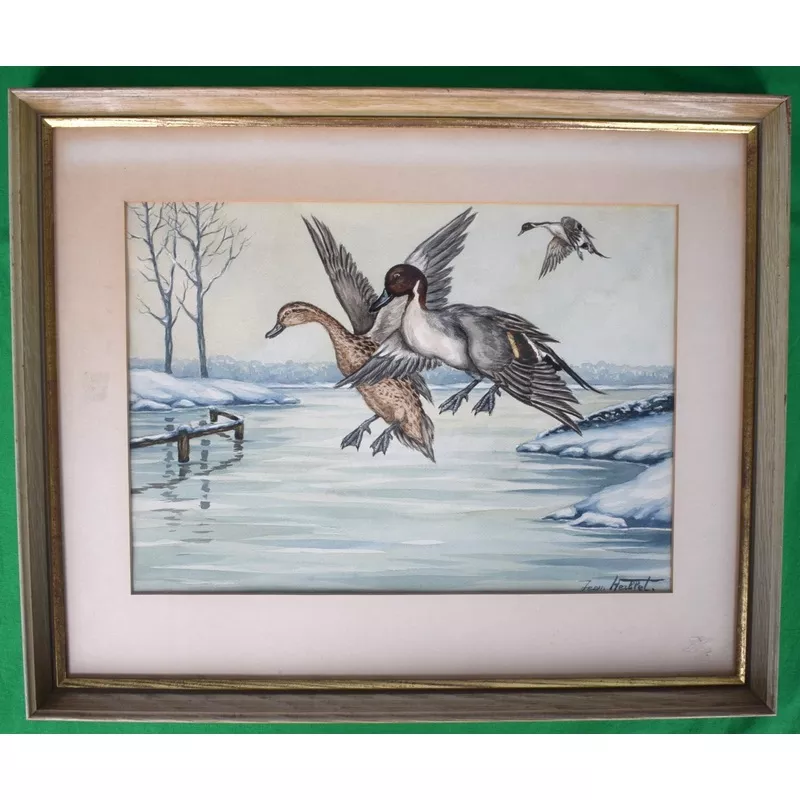 “3 Ducks In Flight Over Lake” Ex- C.Z. Guest Estate (SOLD)