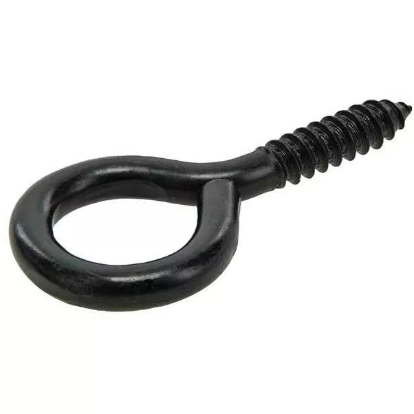 .363" X 3-7/8" Black Screw Eye