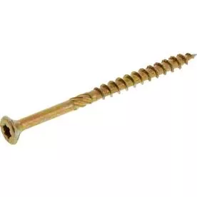 #8 X 1-1/2 Inch Yellow Flat-head Interior Wood Screws - 75 Count