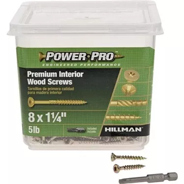#8 X 1-1/4" Star Drive Flat Head Interior Wood Screws - 5 Lbs