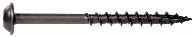 #8 X 2-1/2-in Black Round Washer-head Interior/exterior Wood Screws (50-count)
