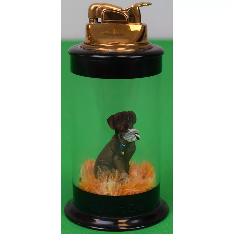 “Abercrombie & Fitch Carved Lab/ Bird Dog Evans Table Lighter” (SOLD)