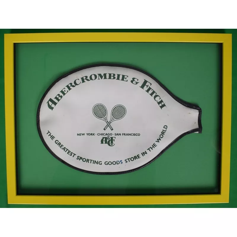 “Abercrombie & Fitch Tennis Racquet Cover” (Framed)