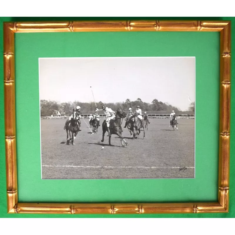 “Aurora Polo Match At Aiken, SC. B&W Framed Photo”