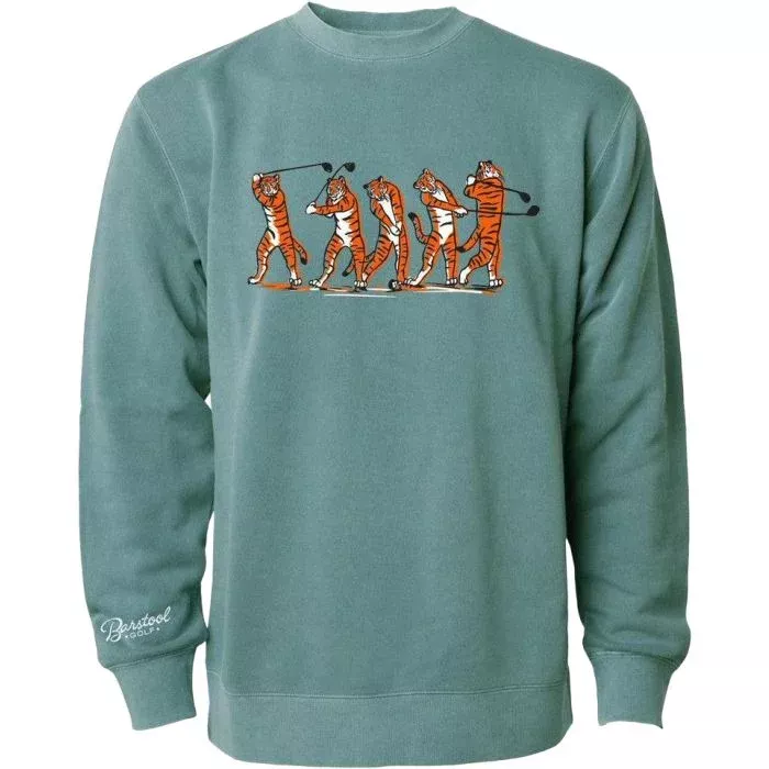Barstool Golf Tiger Swing Crewneck - Green