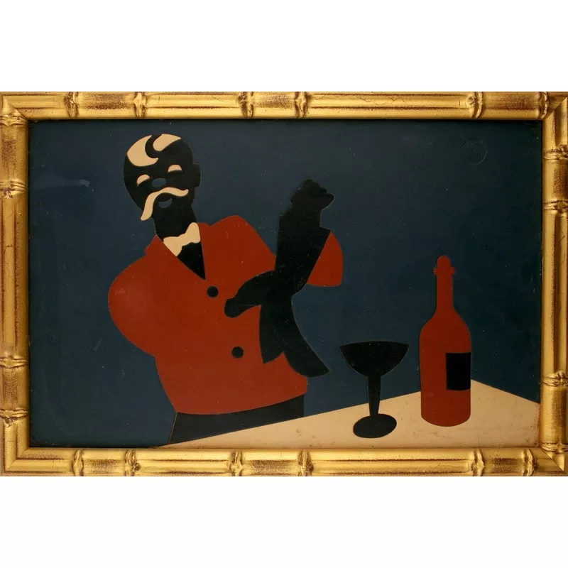 “Bartender Mixing Drinks” (SOLD)