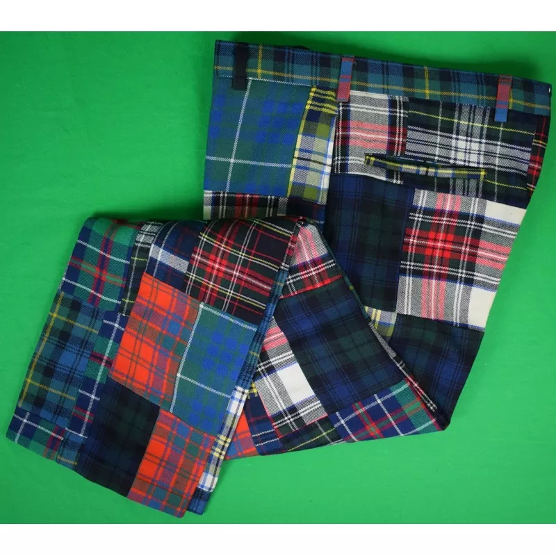 “Brooks Brothers Patch Panel Tartan Trousers” Sz: 35