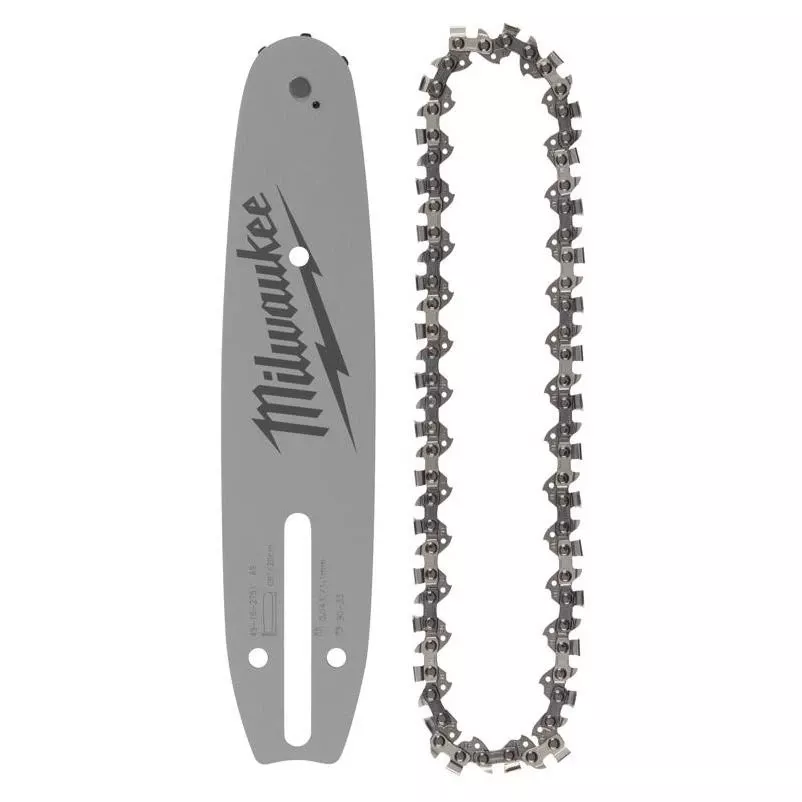 ‑compatible Bar And Chain Combo – Heavy‑duty Steel For Battery‑powered Chainsaws
