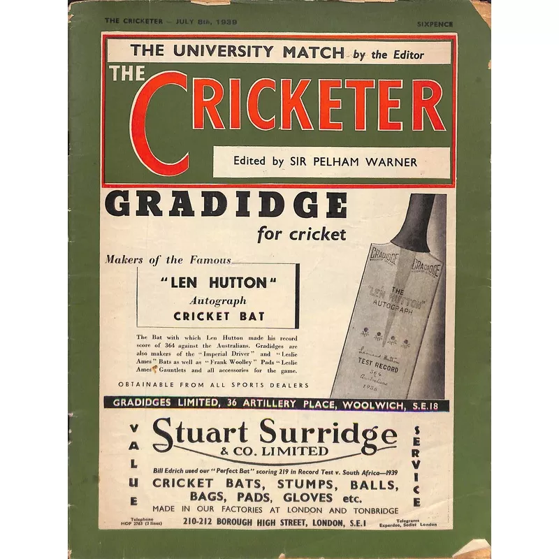 ‘The Cricketer – July 8th, 1939’