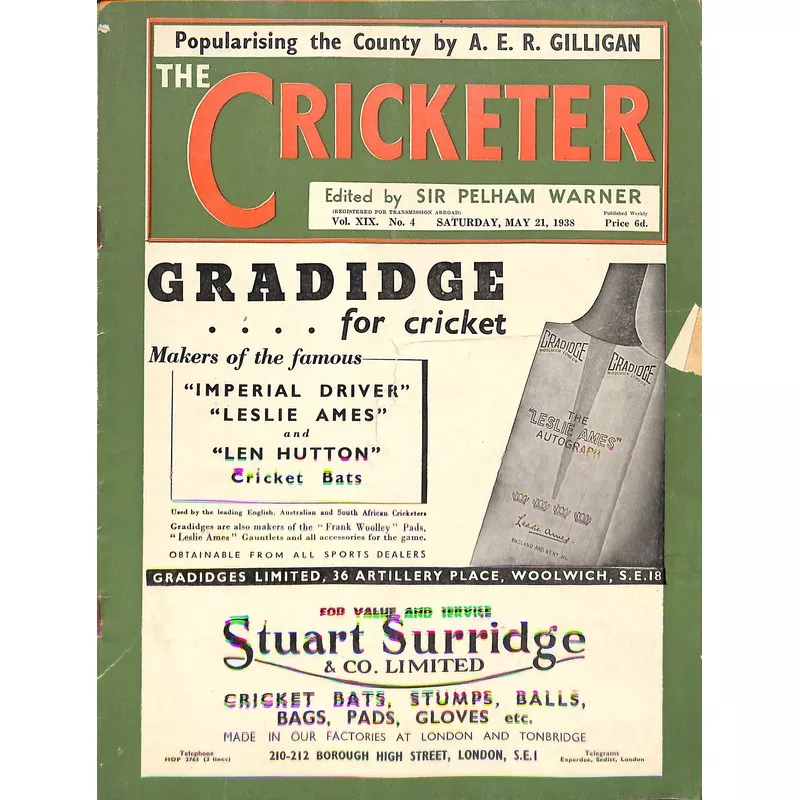 ‘The Cricketer – May 21, 1938’