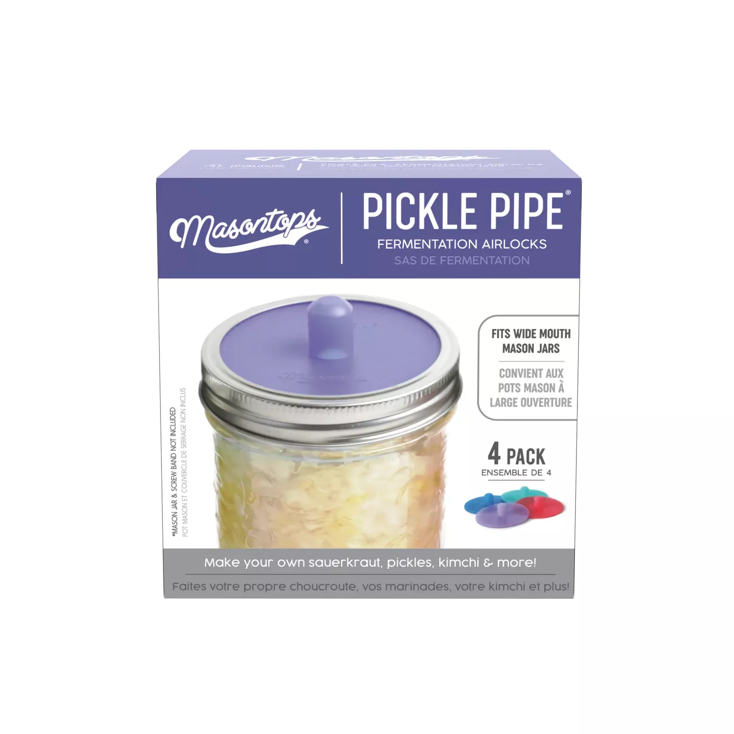 Pickle Pipes Wide Mouth Fermentation Pickle Pipe 4 Pk