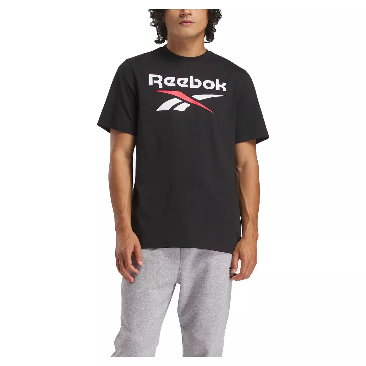 ReebokMen's Identity Stacked Logo T-Shirt