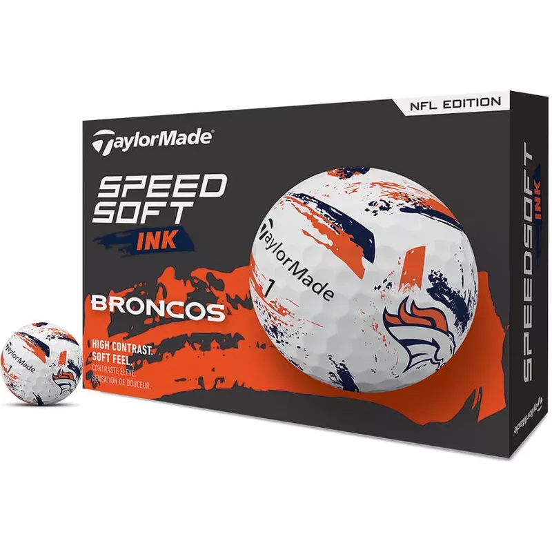 TaylorMade SpeedSoft NFL Ink Golf Balls - Denver Broncos