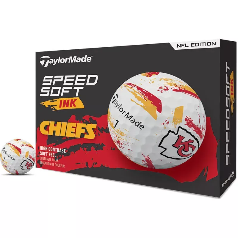 TaylorMade SpeedSoft NFL Ink Golf Balls - Kansas City Chiefs