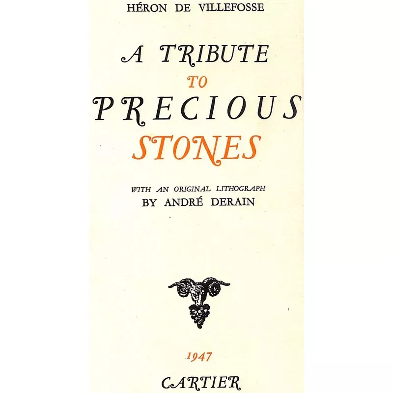 “A Tribute To Precious Stones” 1947 VILLEFOSSE, Heron de
