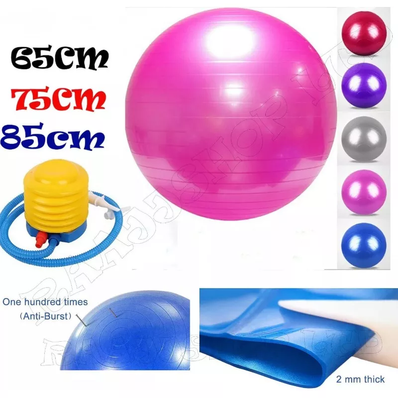 Yoga Gym Exercise Ball 65cm 75cm or 85cm Blue