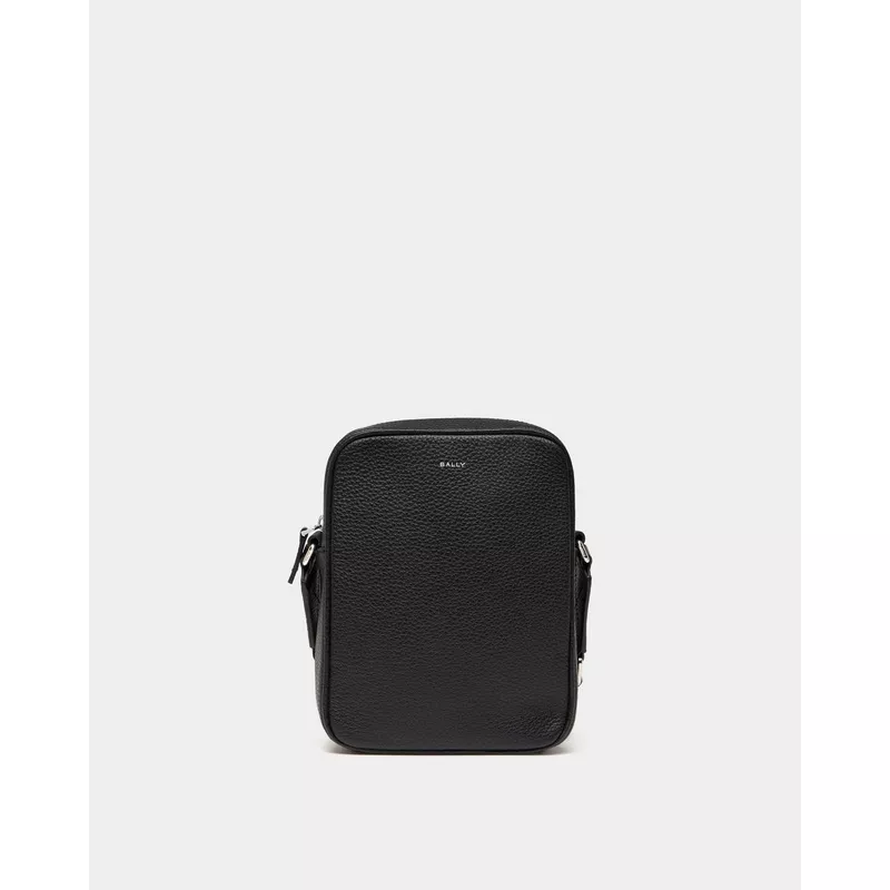 York Crossbody Bag In Black Grained Leather