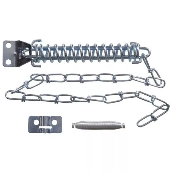 Zinc Plated Chain Door Stop For Screens And Storm Doors - Model 852074