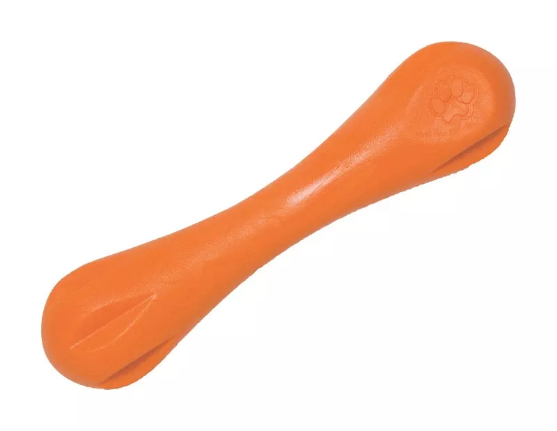 Zogoflex For Dog Orange Plastic Hurley Bone Chew Dog Toy Large 1 Pk