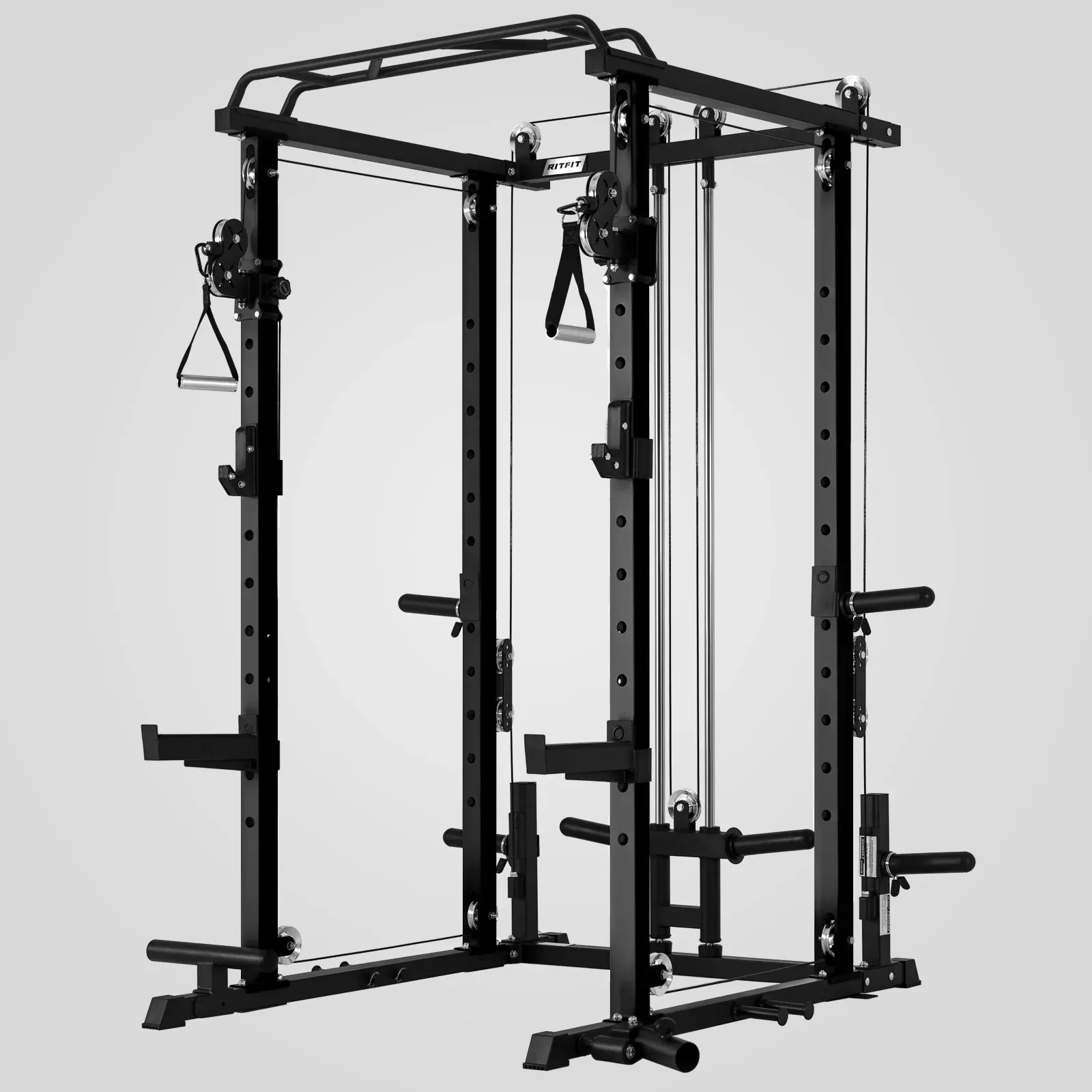 ZoomPatentedRitFit P3 Power Cage 1200lbs with Smooth Cable System & Aluminum Pulleys