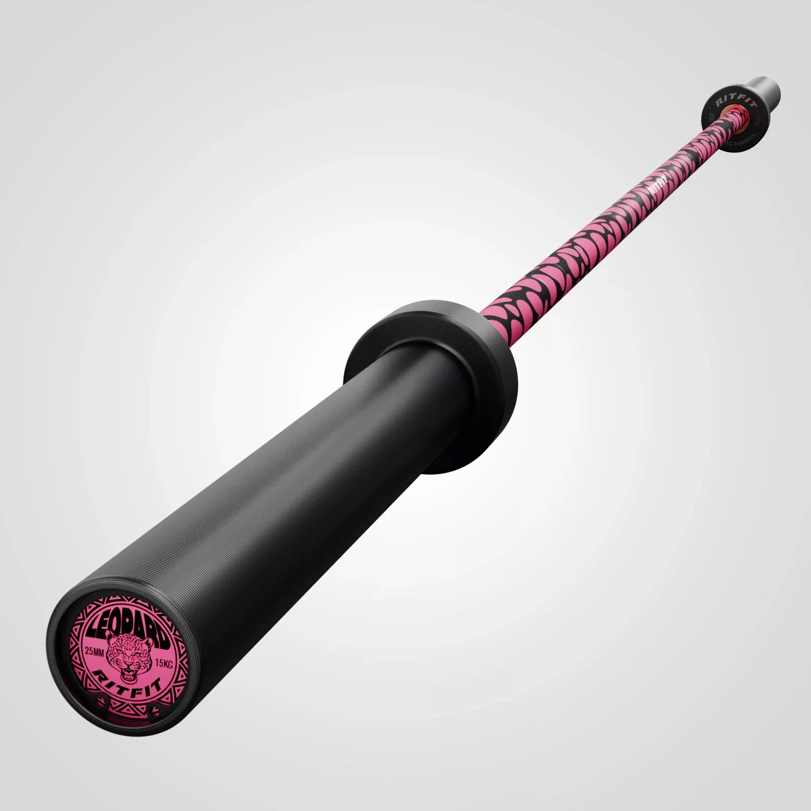 ZoomRitFit 15kg Pink Leopard Olympic Training Barbell