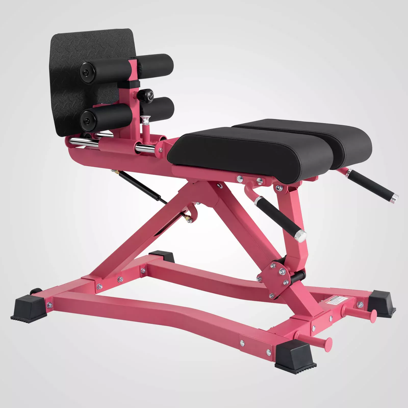 ZoomRitFit BE01 Pink Adjustable Back Extension Machine for Home and Gym