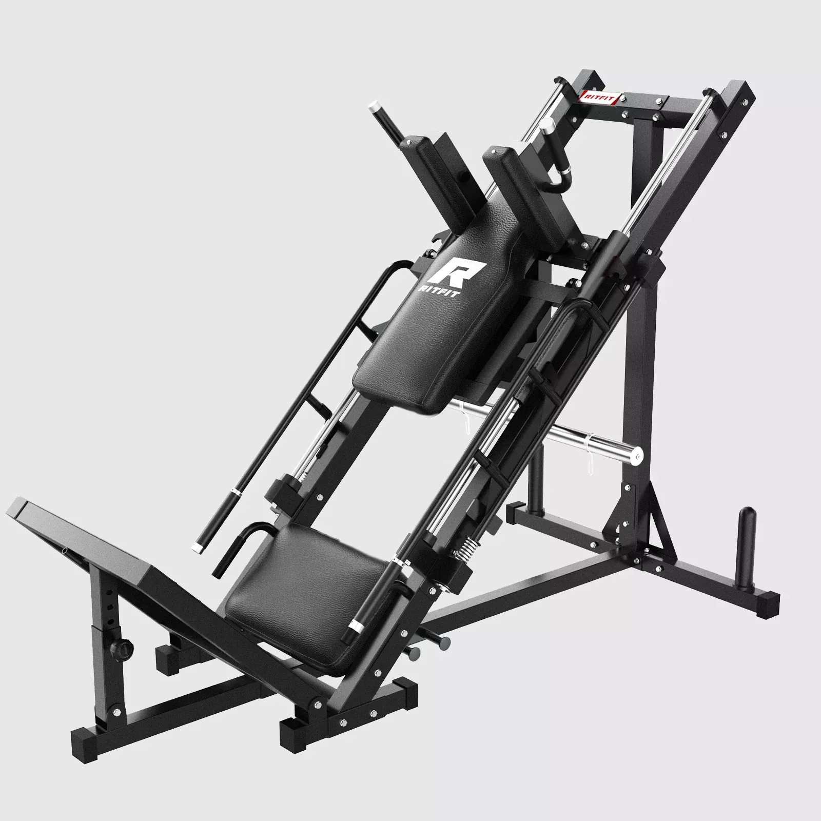 ZoomRitFit BLP01 45 Degree 3-In-1 Leg Press Hack Squat and Calf Raise Machine