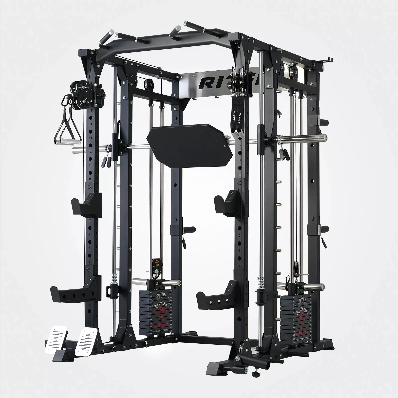 ZoomRitFit Buffalo Wild Smith Machine with Adjustable Dual Cable System