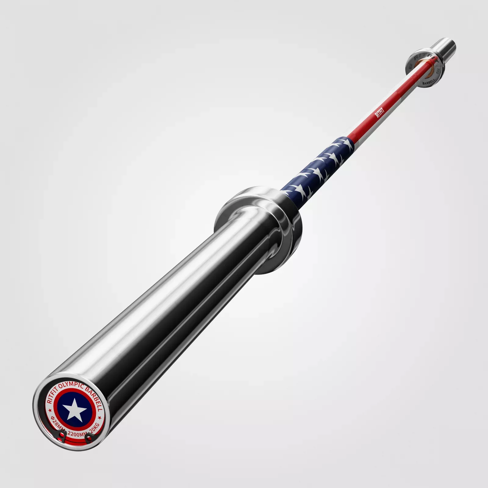 ZoomRitFit Patriotic Star Olympic Bar 20KG