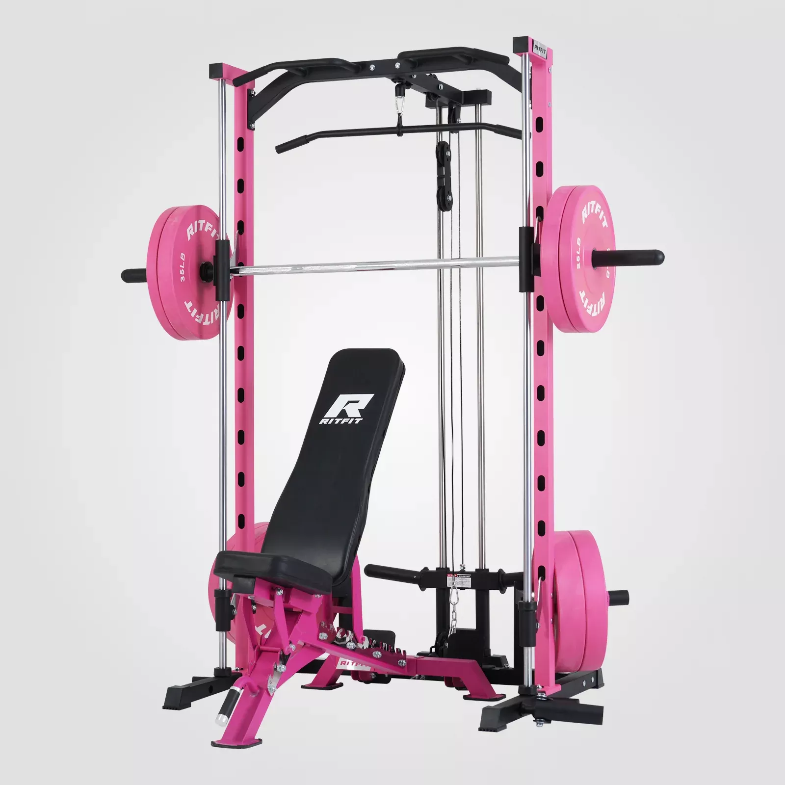 ZoomRitFit PSR05 2.0 Pink Smith Machine Package with LAT-Pull Down Attachments