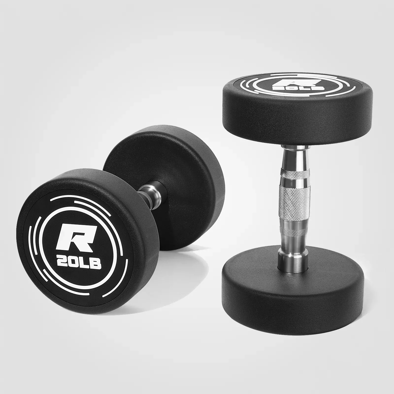 ZoomRitFit PVC-Coated Round Dumbbells in Pairs