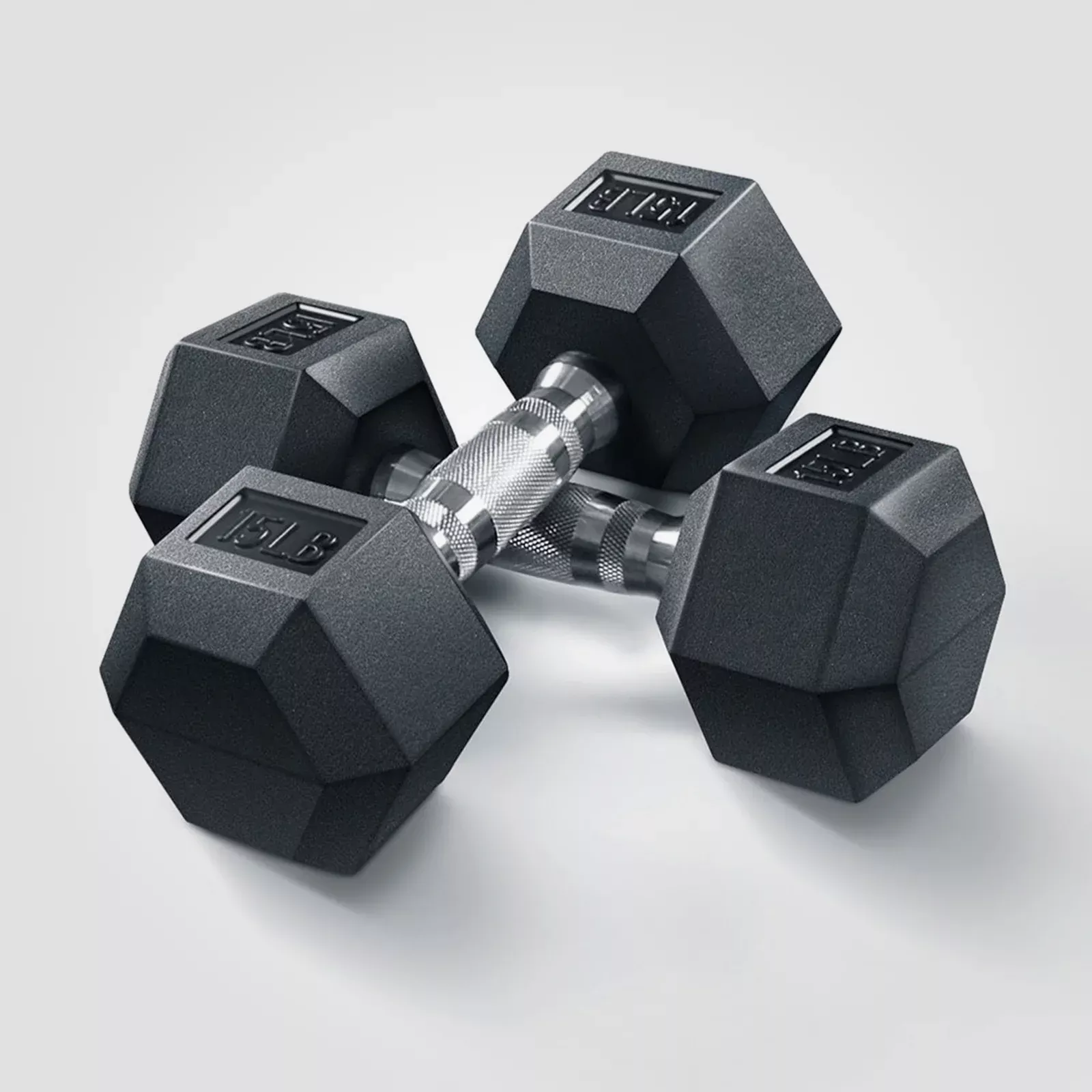 ZoomRitFit Rubber Hex Dumbbells Pairs and Sets