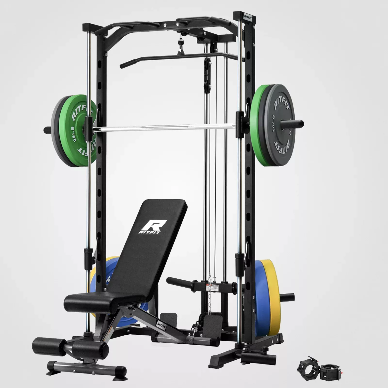ZoomSpace SaverRitFit PSR05 2.0 Smith Machine Home Gym Package