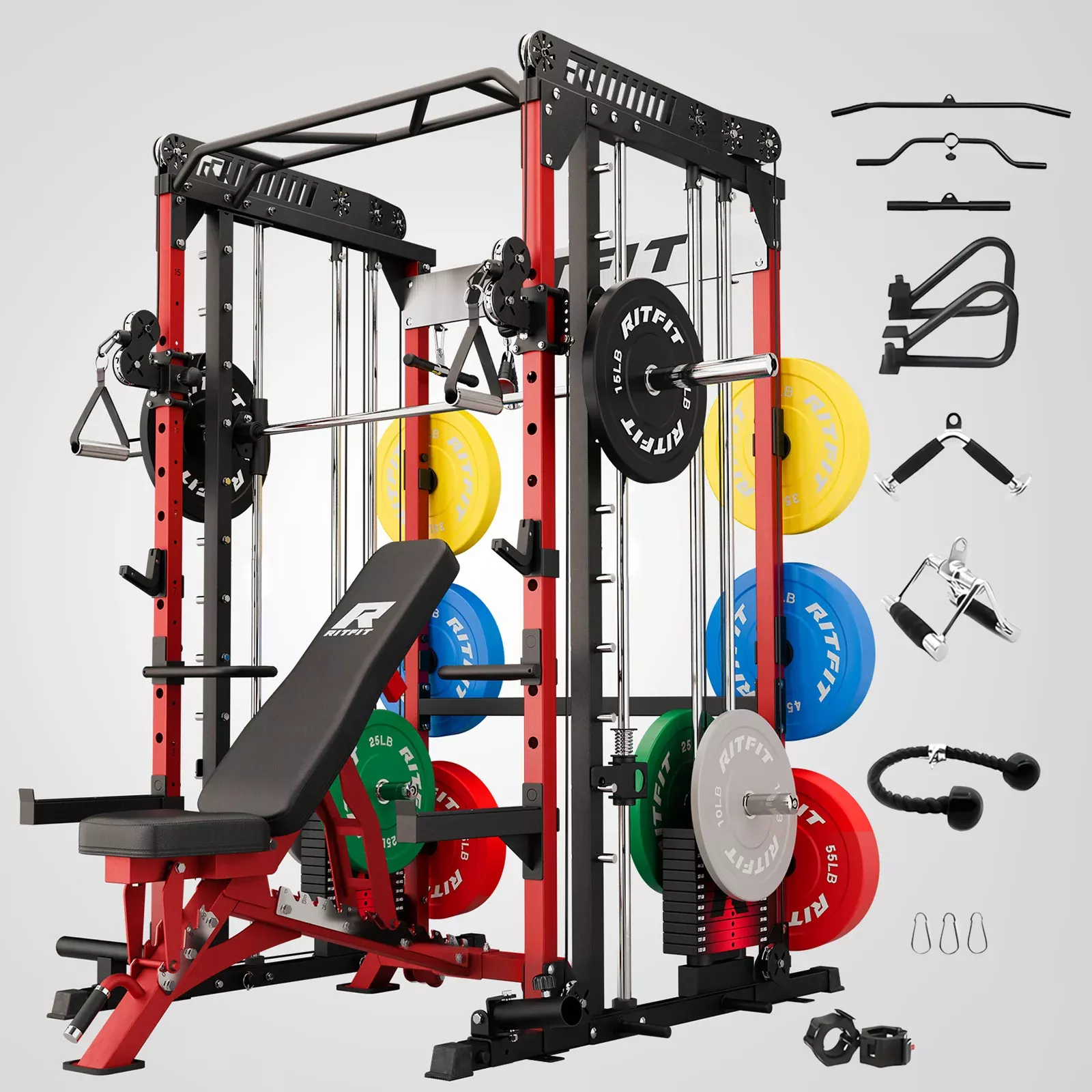 ZoomView in your spaceRitFit M1 PRO Smith Machine Weight Stack Home Gym Package